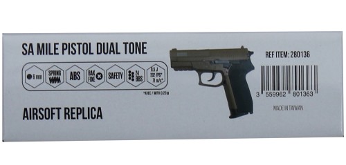 Swiss Arms, Airsoft Pistole, MLE HPA Flat Dark Earth, 6 mm, Federdruck, ab 14 J.